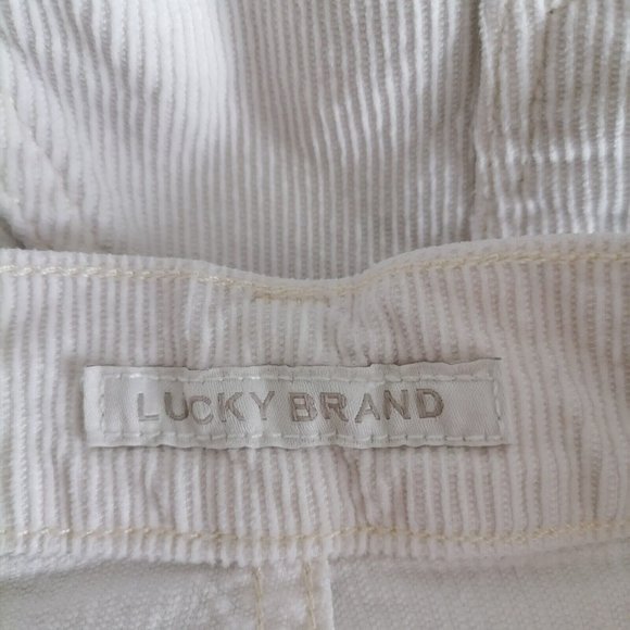 Lucky Brand Womens Ivory High Rise Crop Mini Boot Ankle Jeans Size 8/29 - Picture 5 of 8